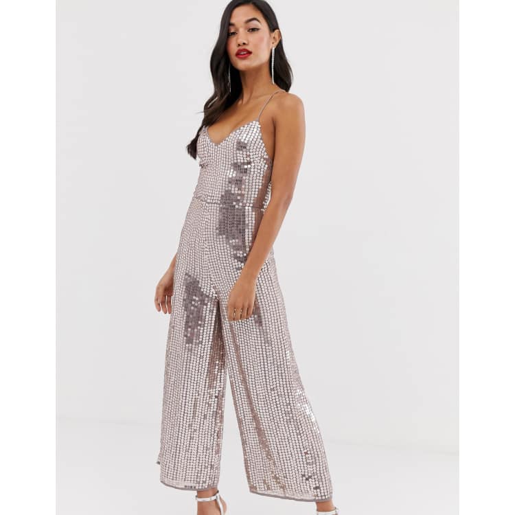 Sequin store culotte jumpsuit