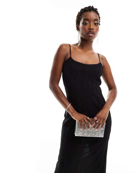 Buy Black Velvet Next Sleeveless Strappy Cami Party Top from Next