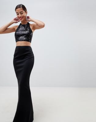 asos sequin maxi