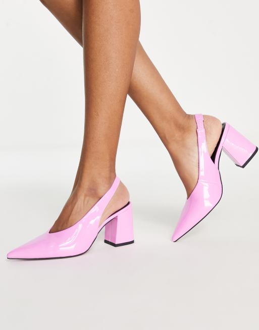 ASOS DESIGN – Serina – Schuhe in Flieder mit Fersenriemen und Blockabsatz, 2 von 4