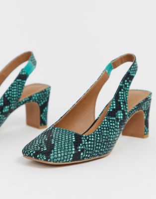 snake slingback