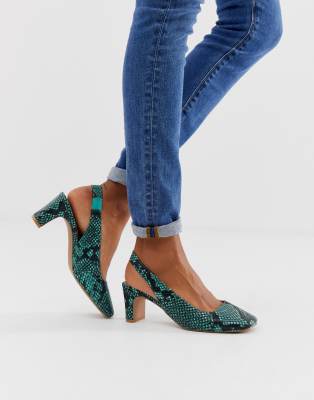 asos snake print heels