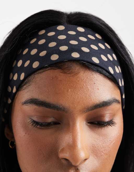 ASOS DESIGN - Serre-tête à pois - Noir et beige , 2 de 3