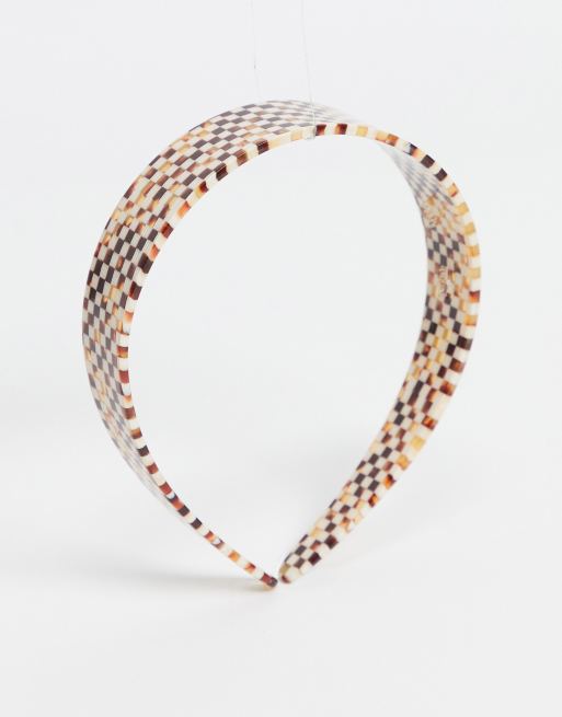 ASOS DESIGN - Serre-tête en plastique à damier
