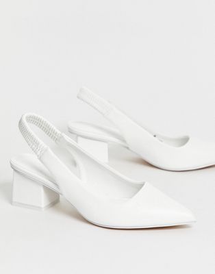 scarpe bianche tacco medio