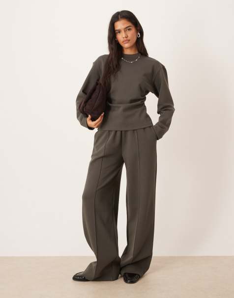 ASOS DESIGN – Set aus Interlock-Stoff in Anthrazit - view 1