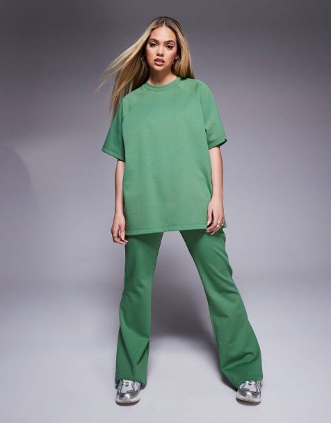 ASOS DESIGN – Set aus Interlock-Stoff in Grün - view 1
