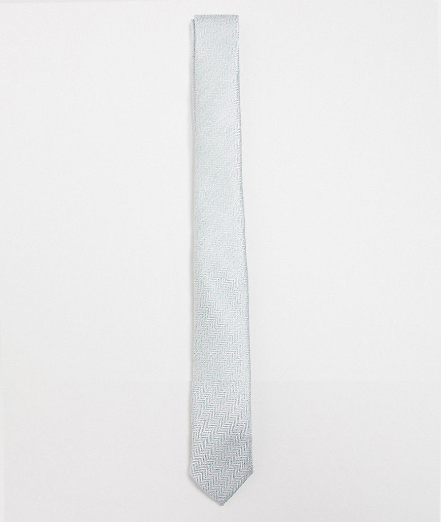 ASOS DESIGN - Set cravatta e fazzoletto da taschino menta testurizzato-Verde