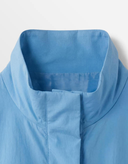 ASOS DESIGN set i papperstouch-poplin med vindjacka i aqua, 7 av 8