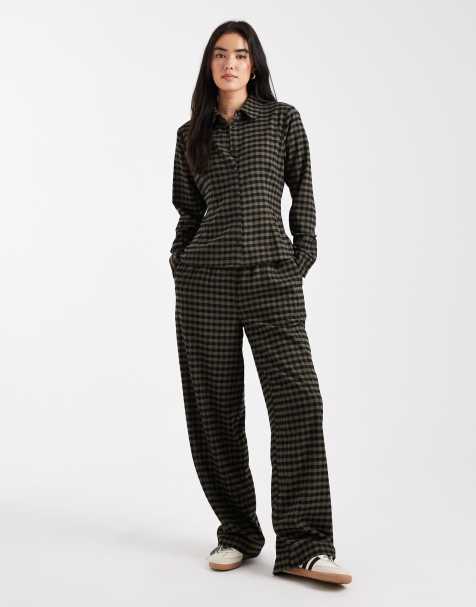 ASOS DESIGN set in black & khaki check - view 1