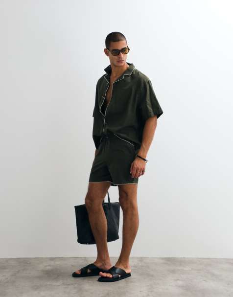 ASOS DESIGN – Set in Grün mit Stickerei - view 1