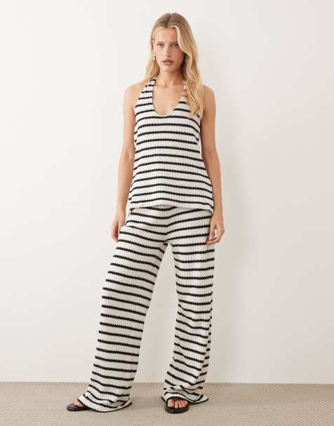 ASOS DESIGN set in mono stripe - view 1