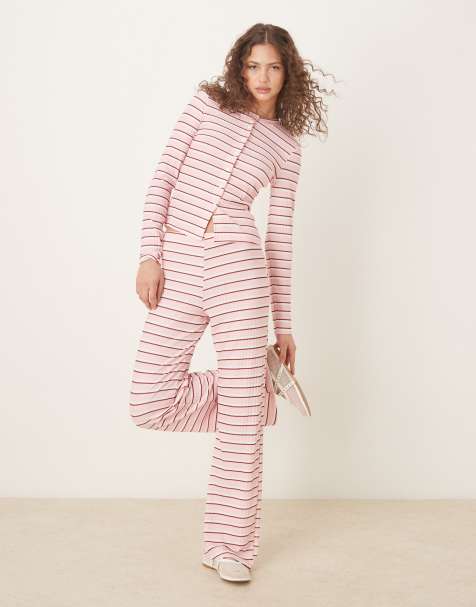 ASOS DESIGN set in pink stripe - view 1