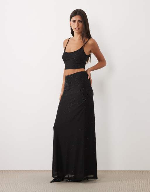ASOS DESIGN set kort camitopp med hotfix i svart, 2 av 4