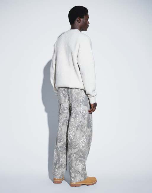ASOS DESIGN set med lösa canvasbyxor i camomönster, 3 av 5