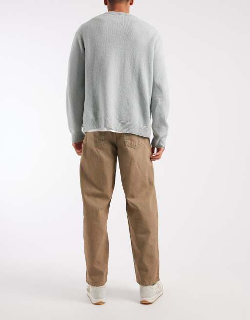 ASOS DESIGN set med lösa jeans i tan wash, 3 av 5