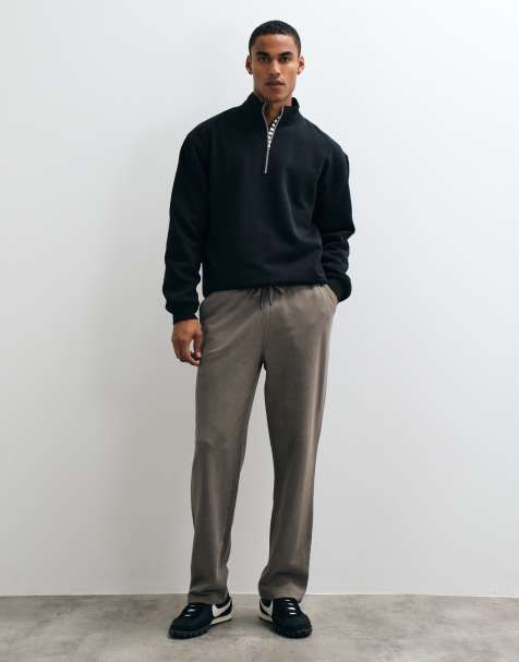 ASOS DESIGN set med raka joggers i grå stentvätt - view 1