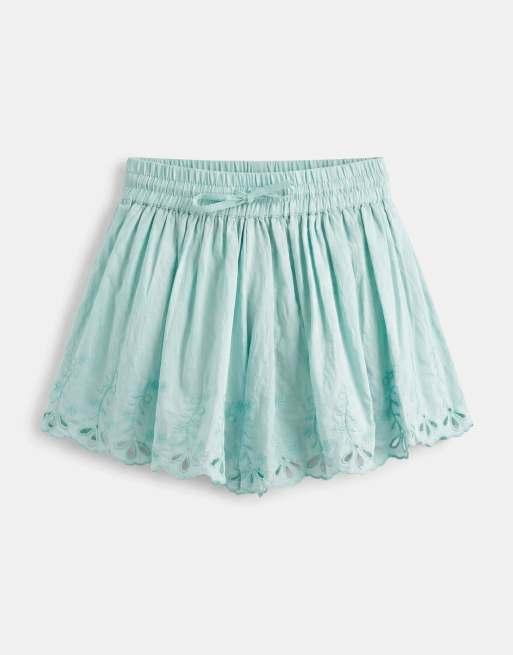 ASOS DESIGN set med shorts med volang i turkos, 6 av 9
