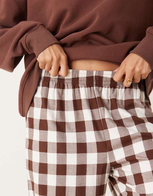 ASOS DESIGN - Set met broek met wijde pijpen en sweater in chocoladebruin, 2 van 4