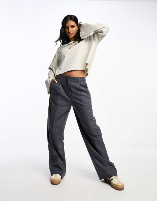 ASOS DESIGN - Set met T-shirt met lange mouwen en geschulpte zoom