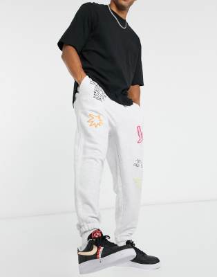 asos white sweatpants