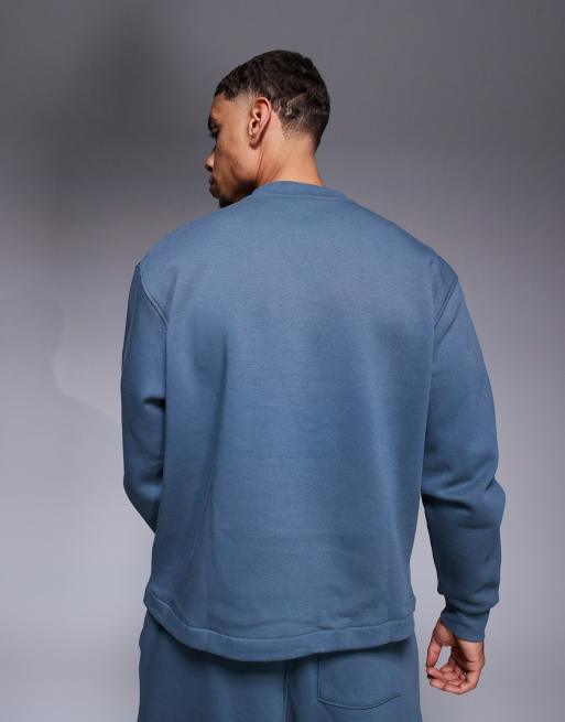 ASOS DESIGN set oversized sweatshirt in blue 