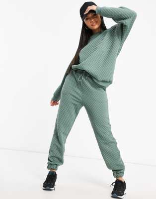 ASOS DESIGN Lounge two-piece fine fluffy knit sweatpants