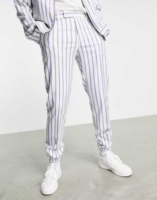 Blue on sale striped joggers