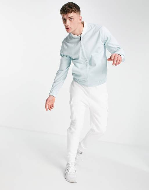 ASOS DESIGN set smart bomber jacket in mint