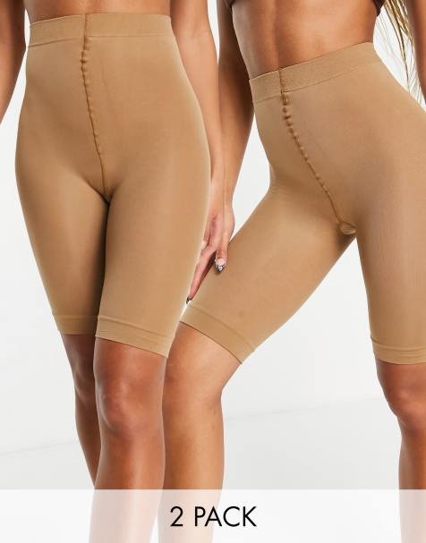 ASOS DESIGN - Set van 2 anti-schuur shorts in goudbrons - view 1