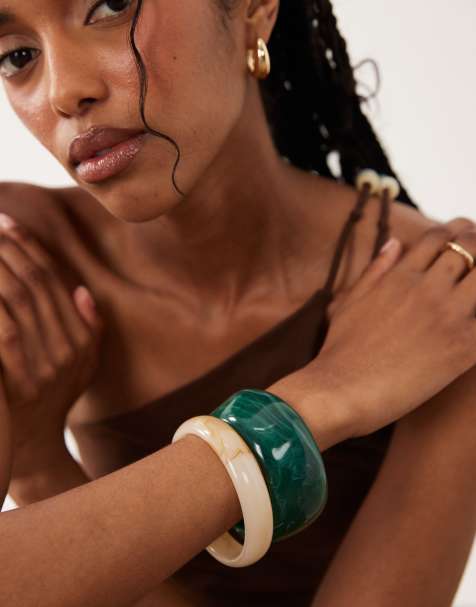 ASOS DESIGN - Set van 2 armbanden van hars in multi - view 1
