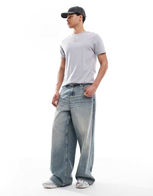 ASOS DESIGN - Set van 2 basic T-shirts met ronde hals in grijs en blauw     , 2 van 4