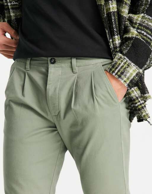 ASOS DESIGN - Set van 2 chino's met cigarette pasvorm in beige en kaki, bespaar, 3 van 4