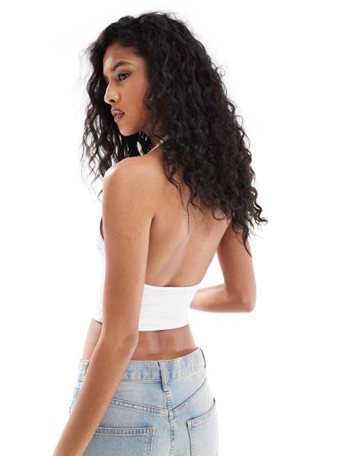 ASOS DESIGN - Set van 2 crop tops met halternek - BESPAAR , 3 van 4