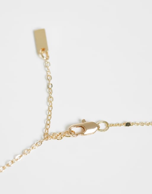 ASOS DESIGN - Set van 2 kettingen met muntjes en kralen in goud, 3 van 3