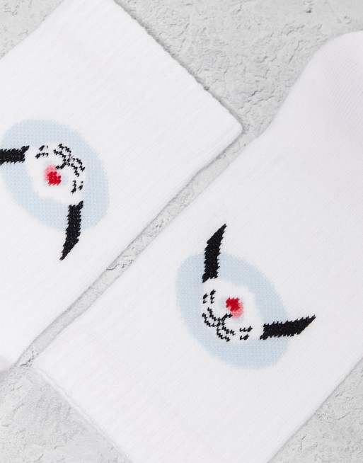 ASOS DESIGN - Set van 2 paar sokken met Disney Mickey & Minnie-motief in wit, 3 van 3