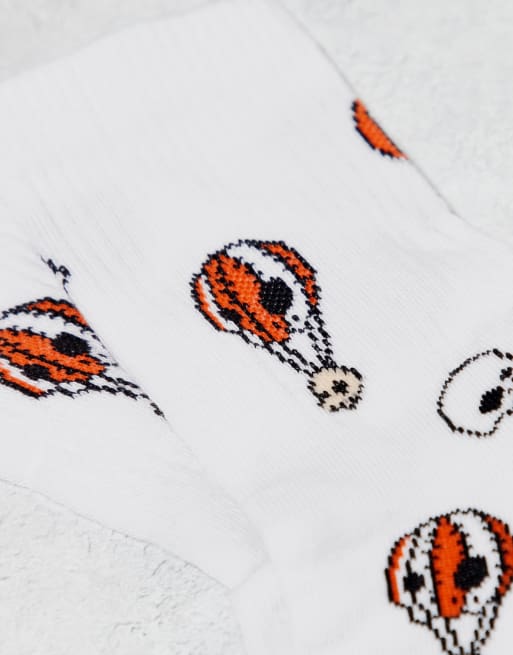 ASOS DESIGN - Set van 2 paar sokken met grafische Beavertown-print in wit, 3 van 3