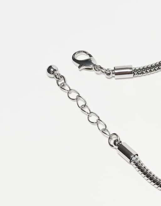 ASOS DESIGN - Set van 2 schakelarmbanden met chunky knoopdesign in zilverkleur, 2 van 3