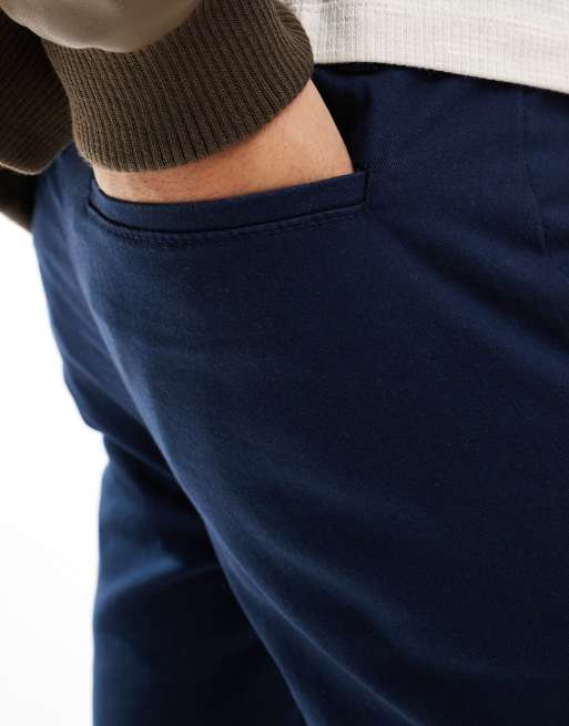 ASOS DESIGN - Set van 2 skinny chino's in marineblauw en stone, 5 van 5