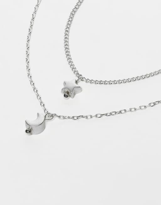 ASOS DESIGN - Set van 2 vriendschapsarmbanden met bedeltjes in van imititatieparelmoer, 2 van 3