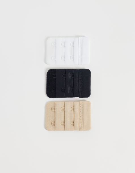 ASOS DESIGN - Set van 3 bh-verlengstukken in wit, beige en zwart - view 1