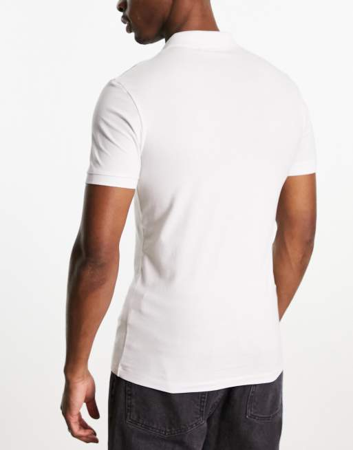 ASOS DESIGN - Set van 3 muscle fit polo's in wit, beige en zwart, 2 van 4