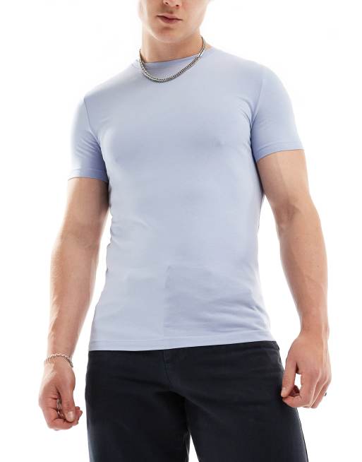 ASOS DESIGN - Set van 3 muscle fit T-shirts in verschillende kleuren, 2 van 4