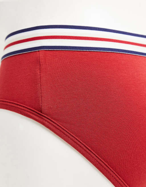 ASOS DESIGN - Set van 3 onderbroeken met gestreepte tailleband, 2 van 4