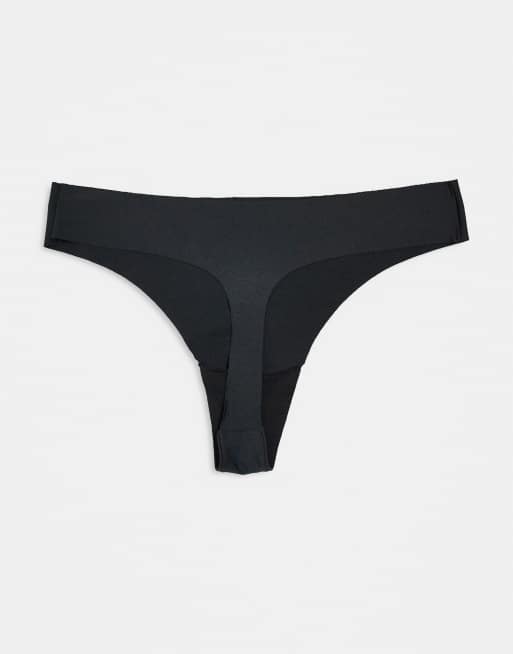 ASOS DESIGN - Set van 3 onzichtbare strings in zwart, 4 van 4