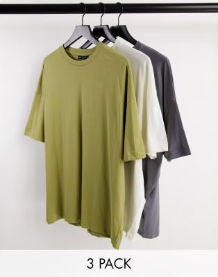 ASOS DESIGN - Set van 3 oversized T-shirts