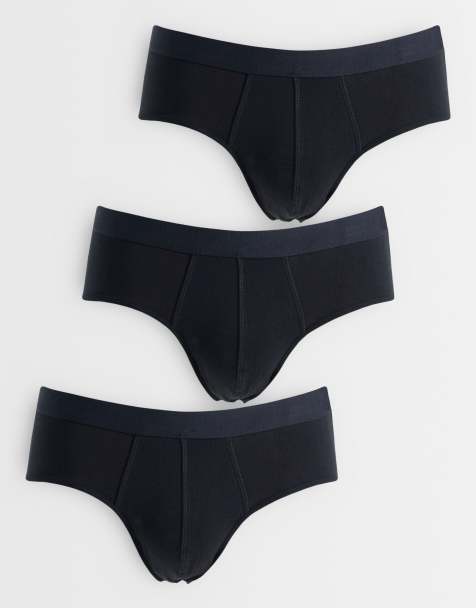 ASOS DESIGN set van 3 slips in zwart - view 1