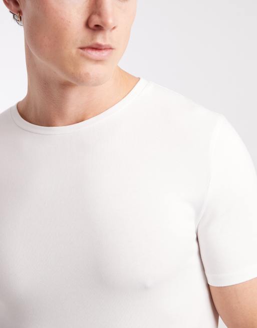 ASOS DESIGN - Set van 5 basic muscle fit T-shirts in multi, 3 van 5