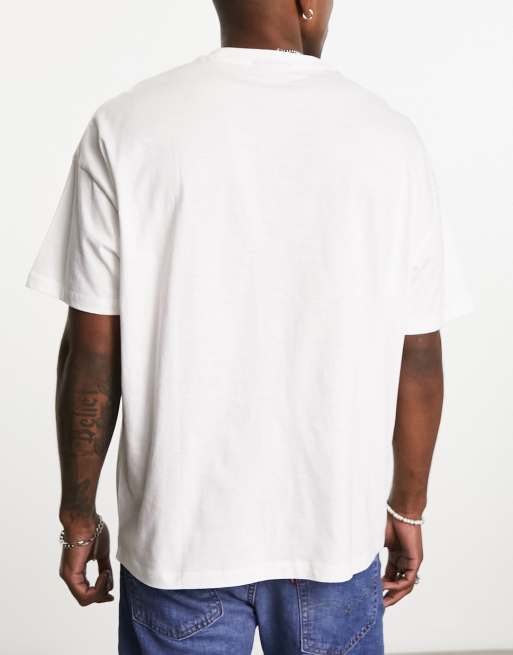 ASOS DESIGN - Set van 5 oversized t-shirts met ronde hals in verschillende kleuren, 2 van 4
