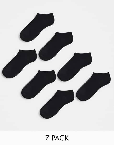 ASOS DESIGN - Set van 7 sportsokken in zwart - view 1